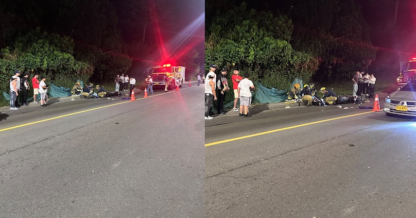 Motociclista resulta lesionada en accidente de tránsito en la vía nueva hacia San Antonio de Prado