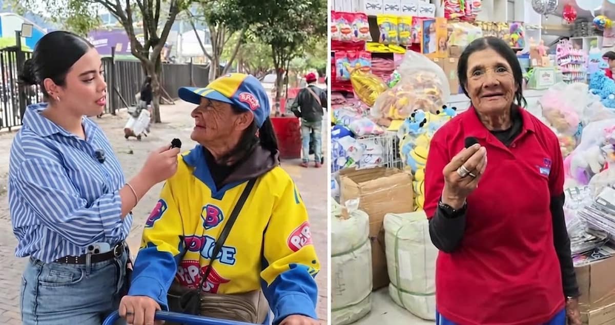 Ana, vendedora ambulante de 70 años que trabaja en las calles de Bogotá