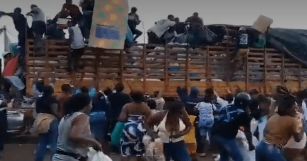 Camión con ayuda humanitaria saqueado y vandalizado durante su llegada a Buenaventura.