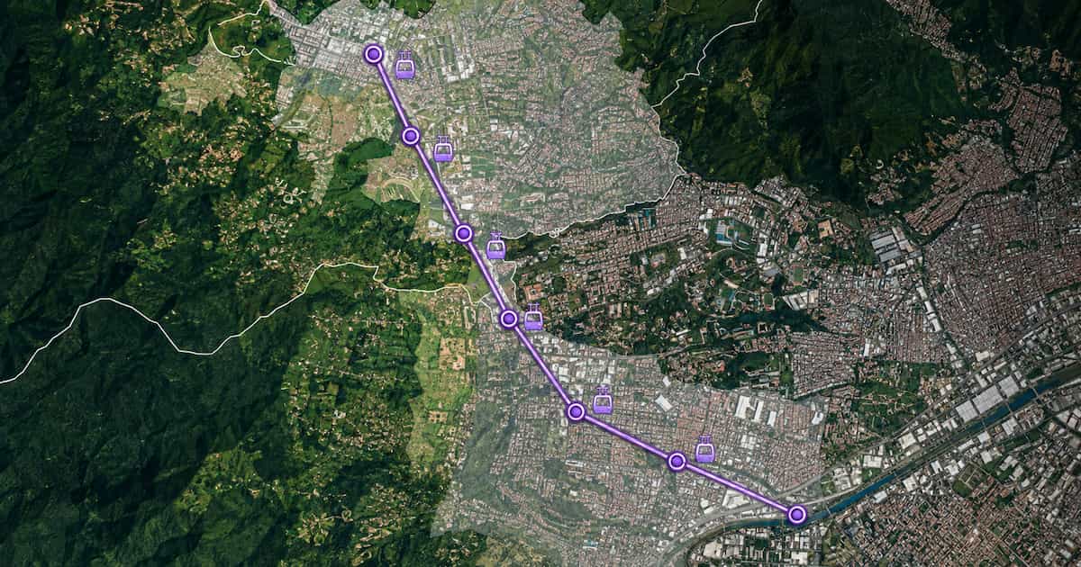 Proyecto del futuro Metrocable de San Antonio de Prado y obras de infraestructura de Medellín.