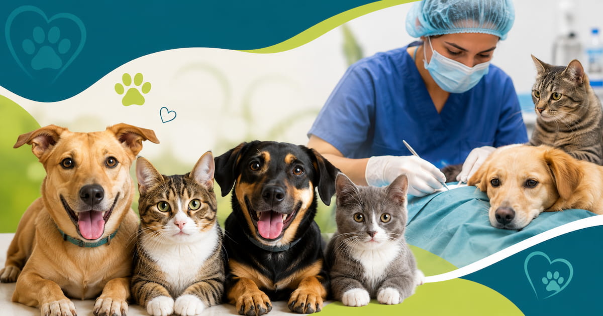 Jornadas de esterilización para perros y gatos en diferentes comunas de Medellín.