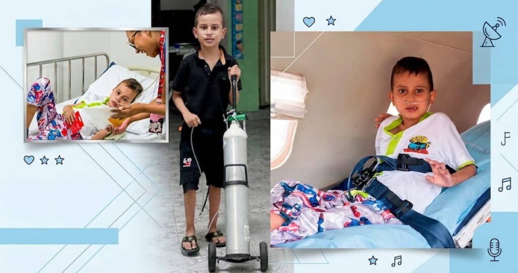 Lucas Murillo niño de siete años con cardiopatía que recibe atención especializada en Bucaramanga