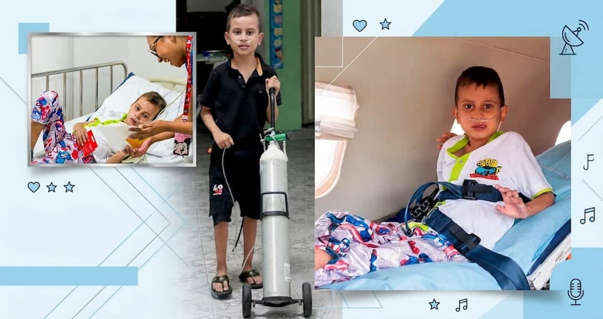 Lucas Murillo niño de siete años con cardiopatía que recibe atención especializada en Bucaramanga
