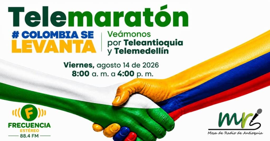 Telemaratón Colombia Se Levanta y medios comunitarios de Antioquia