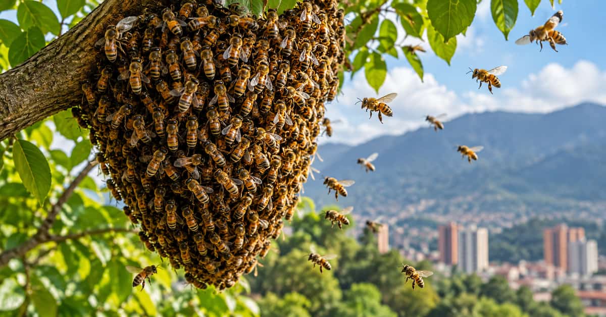 Enjambre de abejas atacó a varias personas en La Estrella Antioquia