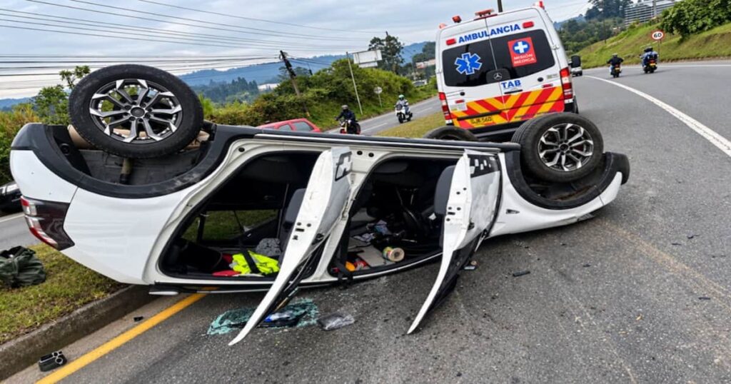 Accidente de tránsito en Guarne donde murió un hombre de 72 años