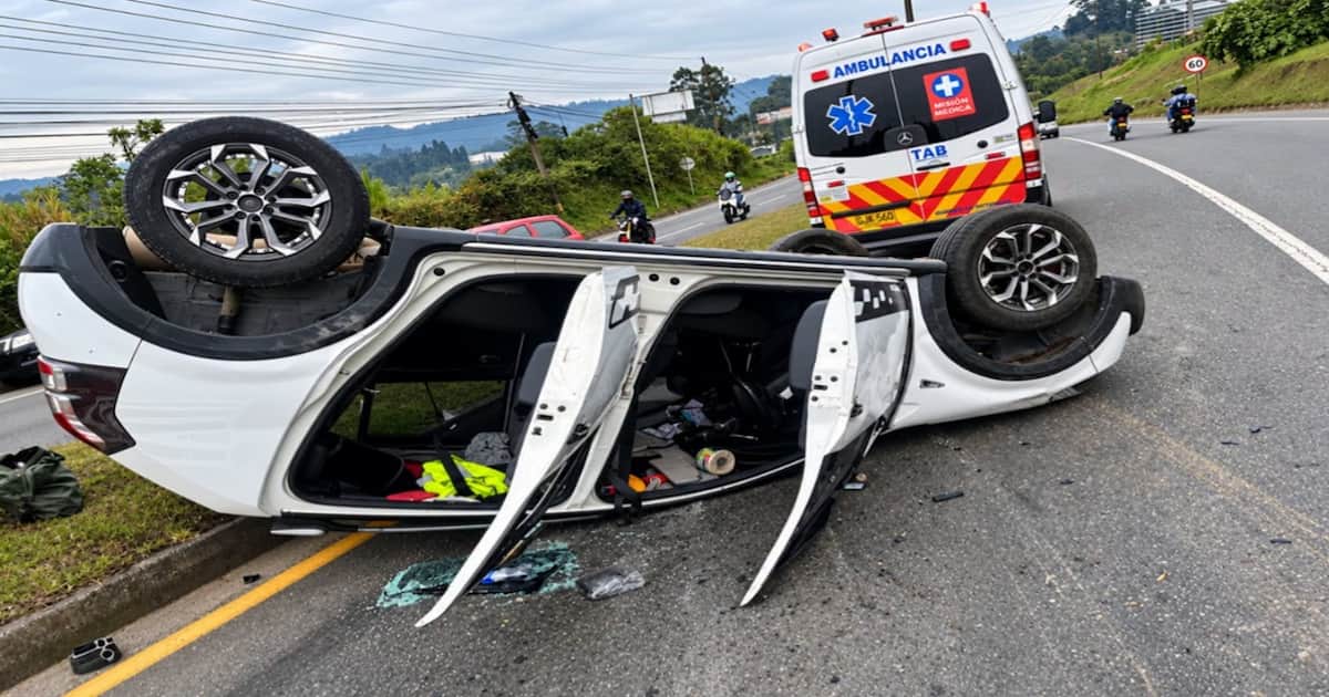 Accidente de tránsito en Guarne donde murió un hombre de 72 años