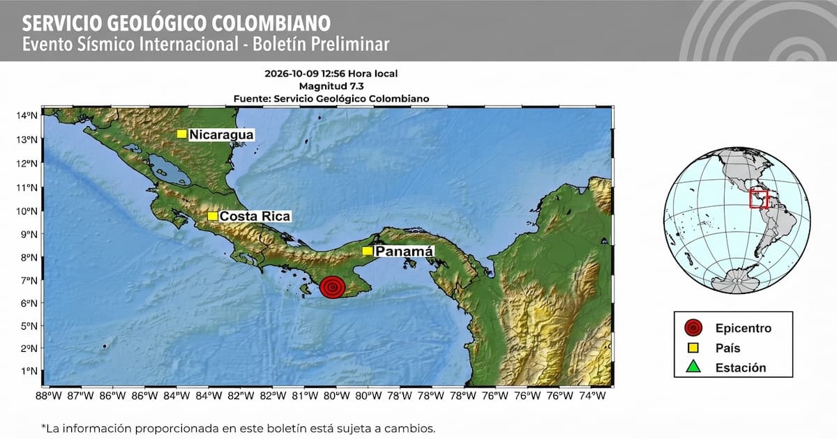 Sismo con epicentro en Panamá sentido en Medellín y otras ciudades de Colombia